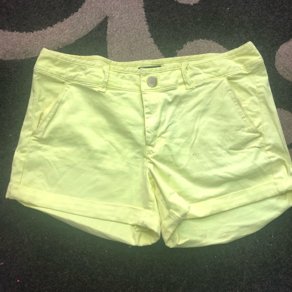 American eagle highlighter yellow shorts!
